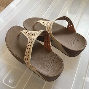 Tan and Gold FitFlop Sandals
